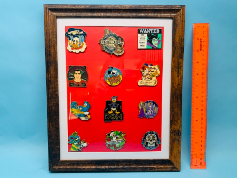 Photo 2 of 802806…12 large  Disney pins  in frame 