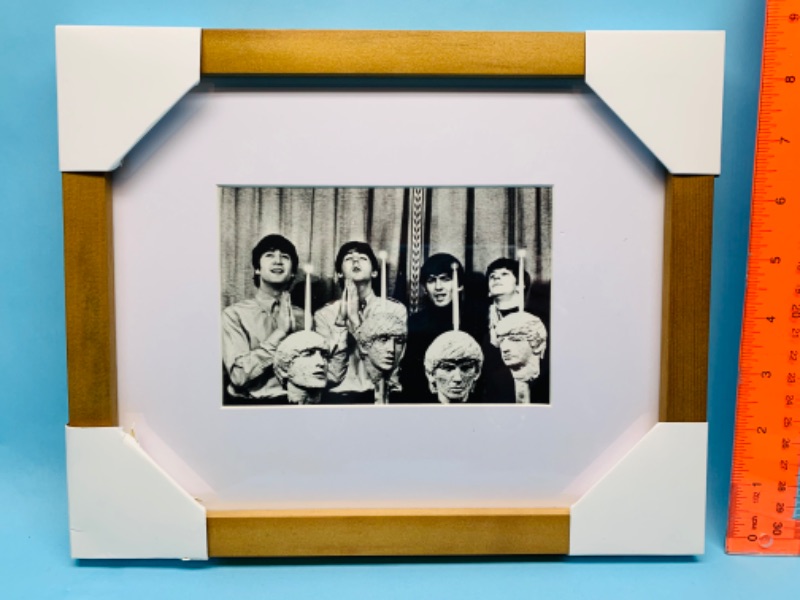 Photo 1 of 802852…framed Beatles postcard 9 x 11”