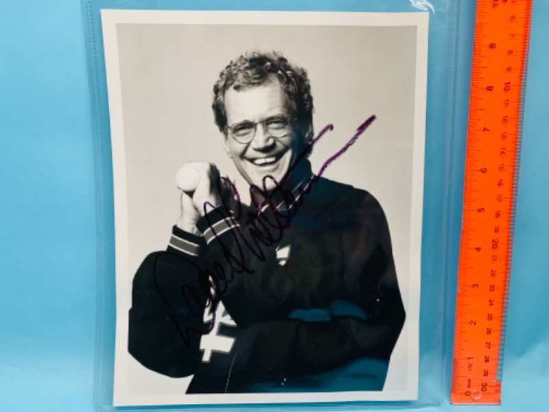 Photo 2 of 802855…autographed David Letterman picture 