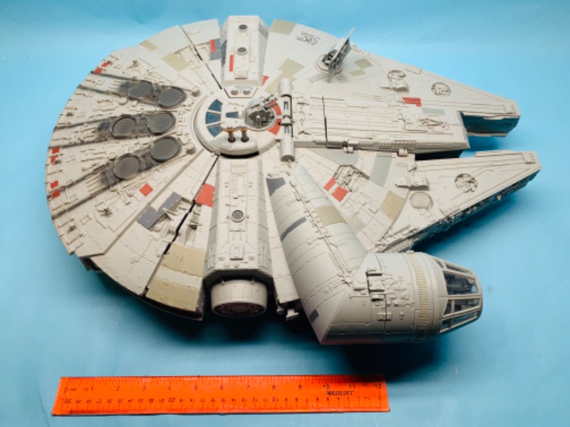 Photo 1 of 802862…plastic Hasbro Star Wars millennium  falcon space ship  22” long