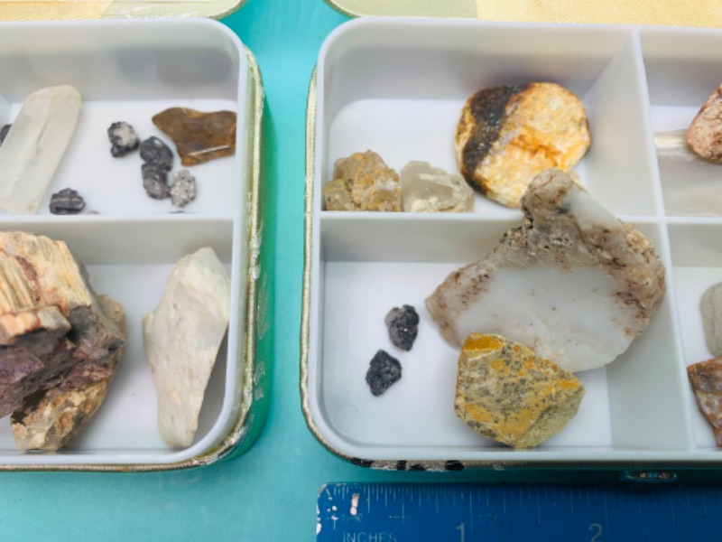 Photo 6 of 802879…2 small boxes of gemstones, crystals, geodes, and rocks 