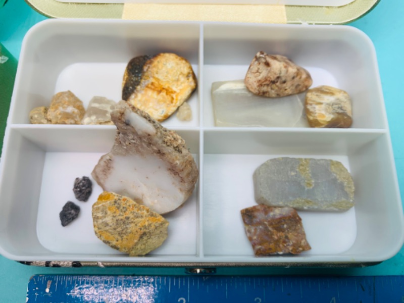 Photo 3 of 802879…2 small boxes of gemstones, crystals, geodes, and rocks 
