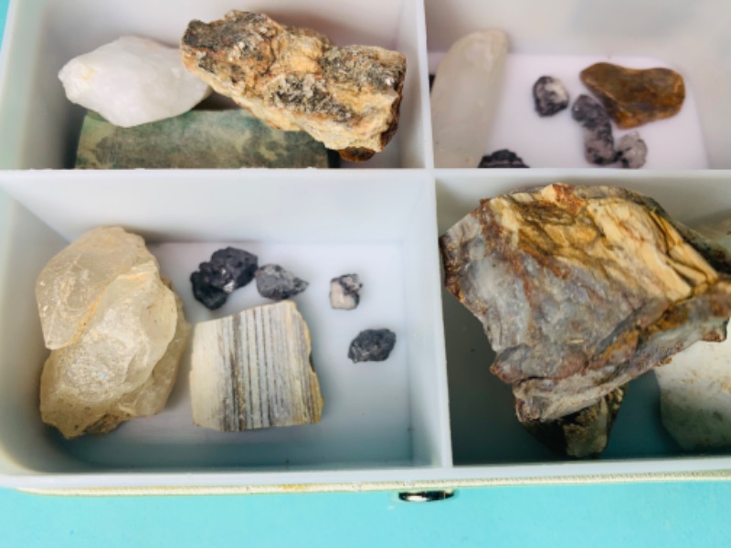 Photo 5 of 802879…2 small boxes of gemstones, crystals, geodes, and rocks 