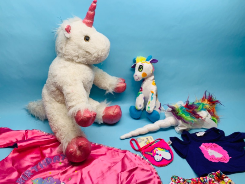 Photo 3 of 802887…unicorn plushies, cape, build a bear clothing 