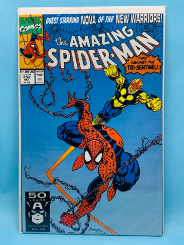 Photo 1 of 802909… vintage amazing Spider-Man comic 352 in plastic sleeve