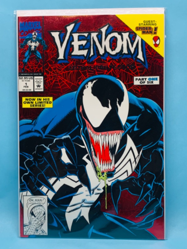 Photo 1 of 802919… venom comic #1  red foil cover in plastic sleeve