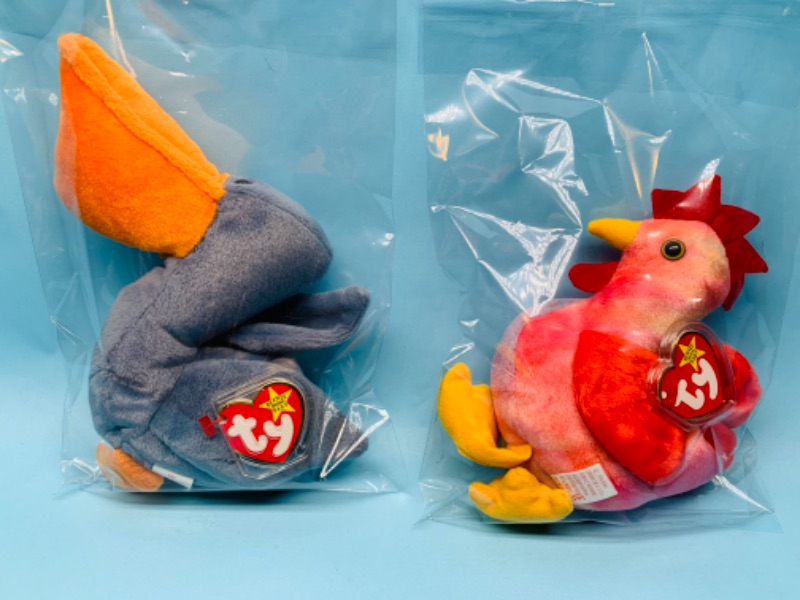 Photo 1 of 802933… 2 TY beanie babies in plastic bags 