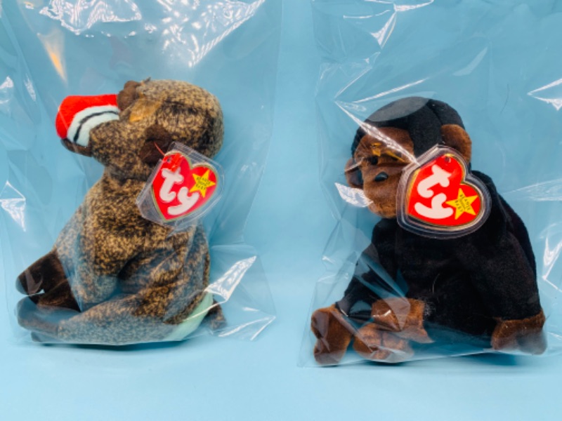 Photo 1 of 802934… 2 TY beanie babies in plastic bags 