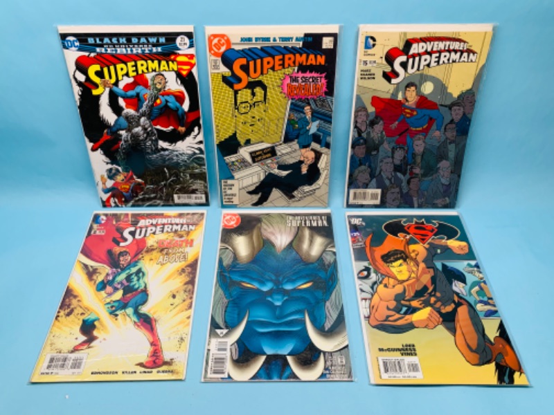 Photo 1 of 802954…6 Superman comics in plastic sleeves
