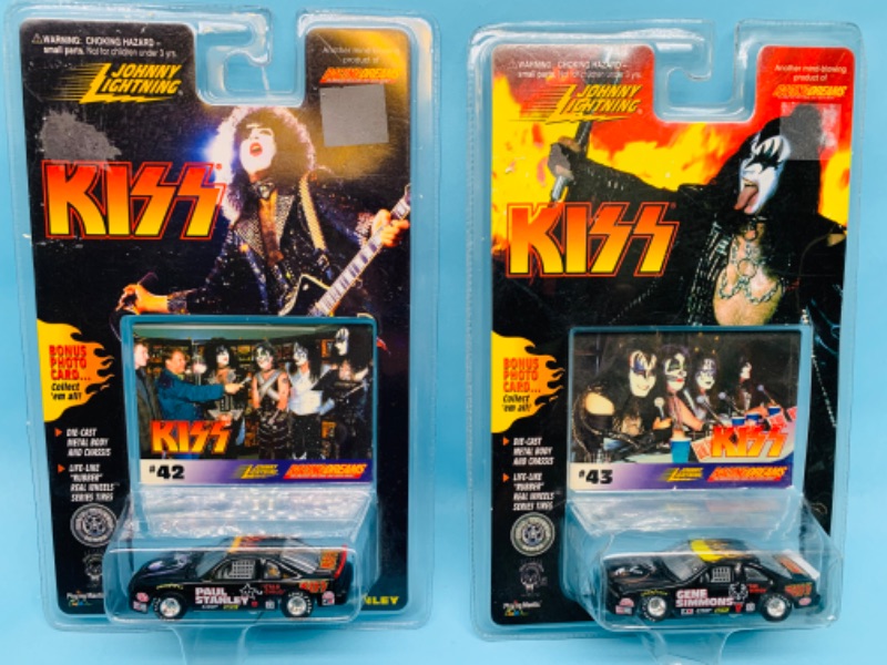 Photo 1 of 802979… 2 kiss Johnny lightning die cast cars in original packages 