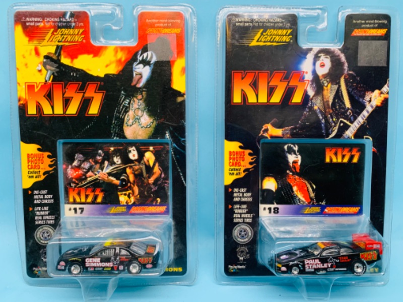 Photo 1 of 802980… 2 kiss Johnny lightning die cast cars in original packages 