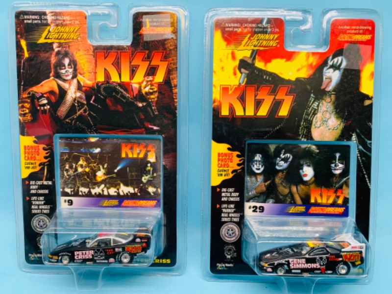 Photo 1 of 802983… 2 kiss Johnny lightning die cast cars in original packages 