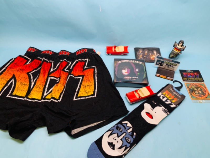 Photo 1 of 803017…kiss collectibles- socks, boxers, coasters, and more