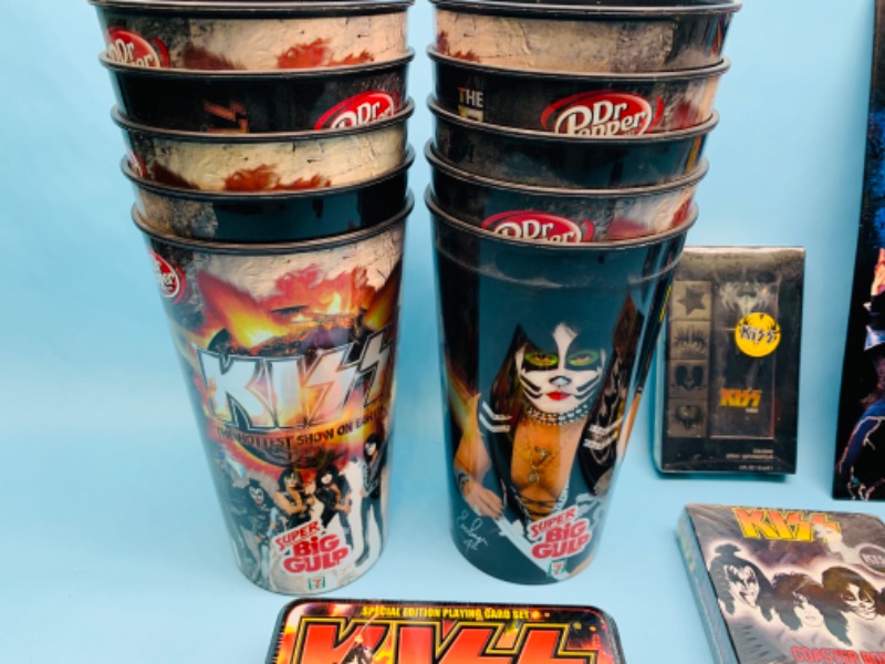 Photo 2 of 803018…kiss collectibles- cups, playing cards, coasters, cologne, and more 