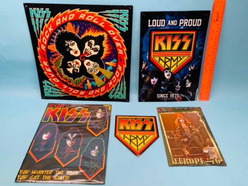 Photo 1 of 803019…kiss tin wall hangings, magnets, photo tour book and sticker 