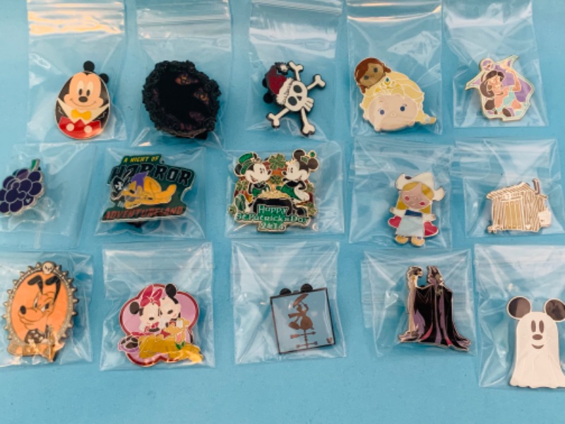 Photo 1 of 803021…15 Disney pins in bags