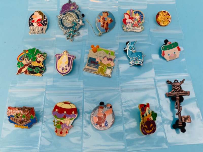 Photo 1 of 803022…15 Disney pins in plastic bags