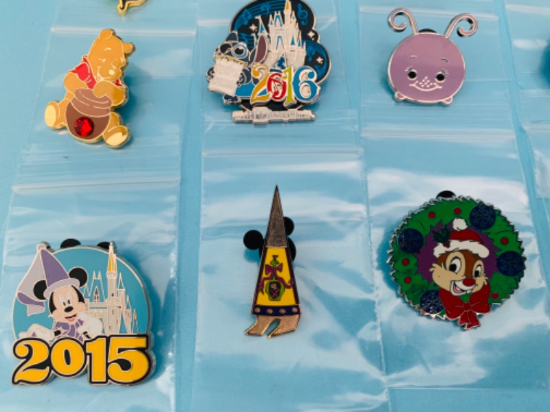 Photo 4 of 803023…15 Disney pins in plastic bags 