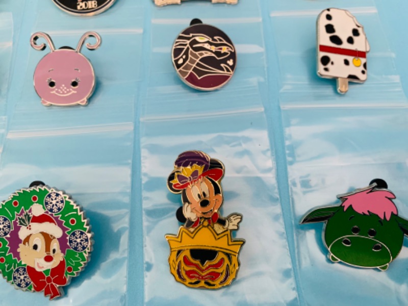 Photo 2 of 803023…15 Disney pins in plastic bags 