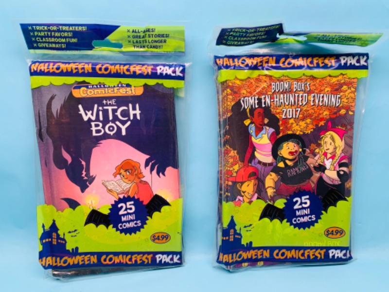 Photo 1 of 803036… 2 Halloween comicfest 25 mini comics each in sealed packages 