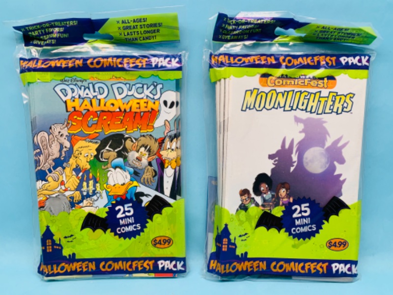 Photo 1 of 803037… 2 Halloween comicfest 25 mini comics each in sealed packages 