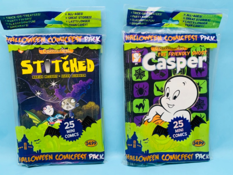 Photo 1 of 803038…2 Halloween comicfest 25 mini comics each in sealed packages 