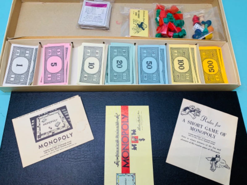Photo 3 of 803047…vintage monopoly board game in original box- some pieces are not original 