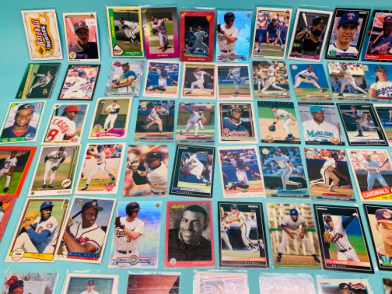 Photo 2 of 803050… 70 misc baseball cards in plastic sleeves 