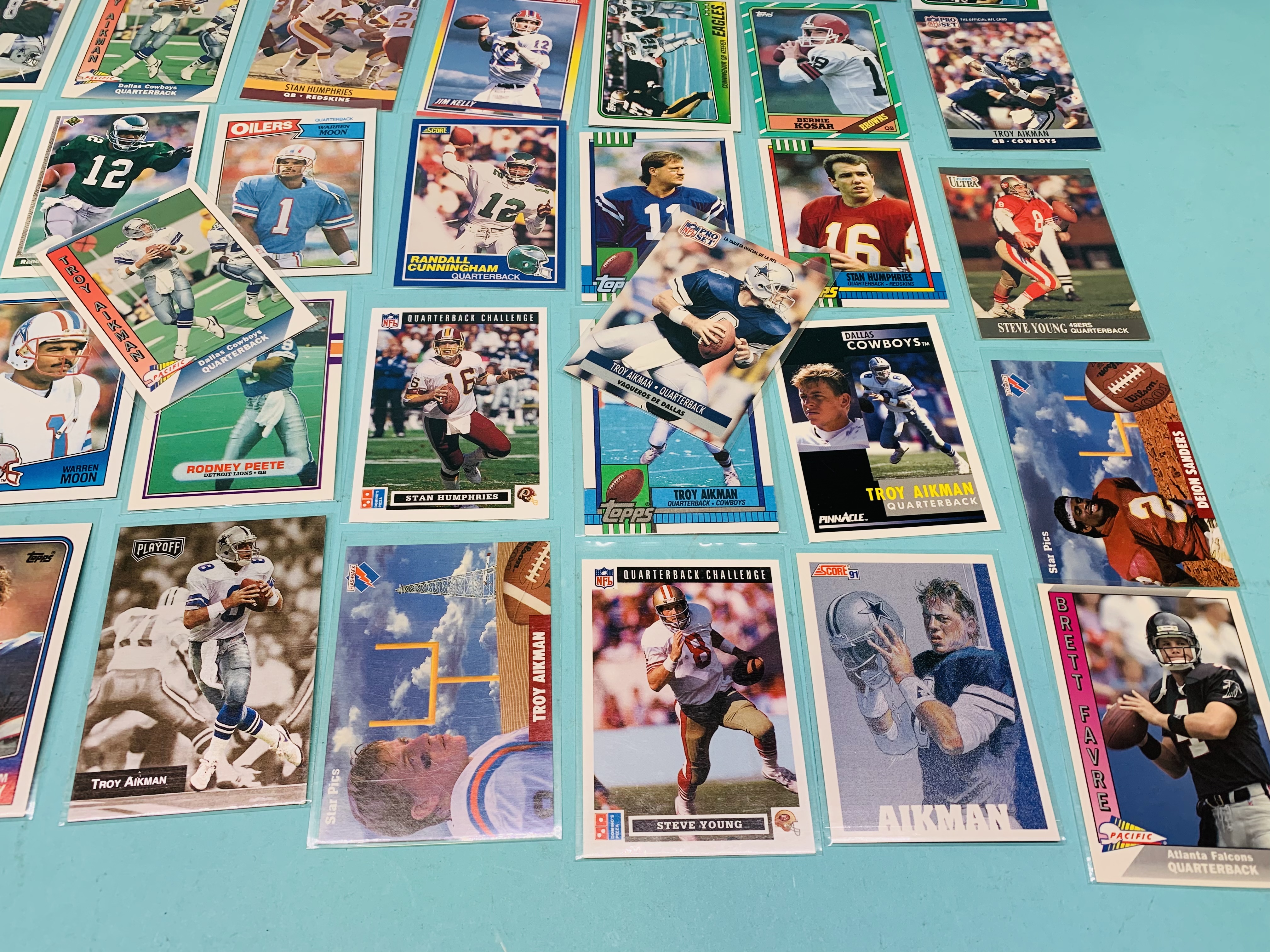 Photo 9 of 803052…50 nfl quarterback trading cards in plastic sleeves 