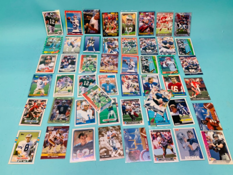 Photo 1 of 803052…50 nfl quarterback trading cards in plastic sleeves 