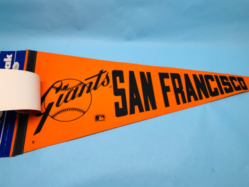 Photo 4 of 803055…vintage San Francisco Giants pennant, pin, and bumper sticker 