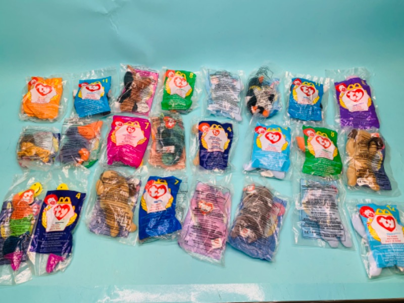 Photo 1 of 803098…25 sealed McDonald’s ty beanie babies in plastic bags - a couple duplicates 