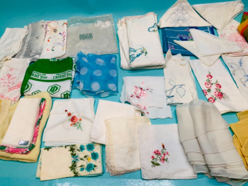 Photo 4 of 803114…vintage handkerchiefs and scarves 