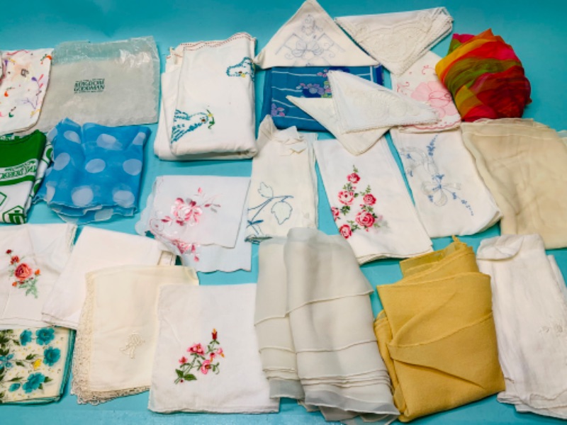 Photo 2 of 803114…vintage handkerchiefs and scarves 