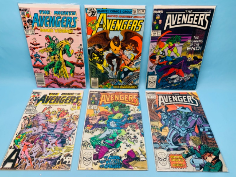 Photo 1 of 802125…6 vintage avengers comics in plastic sleeves 