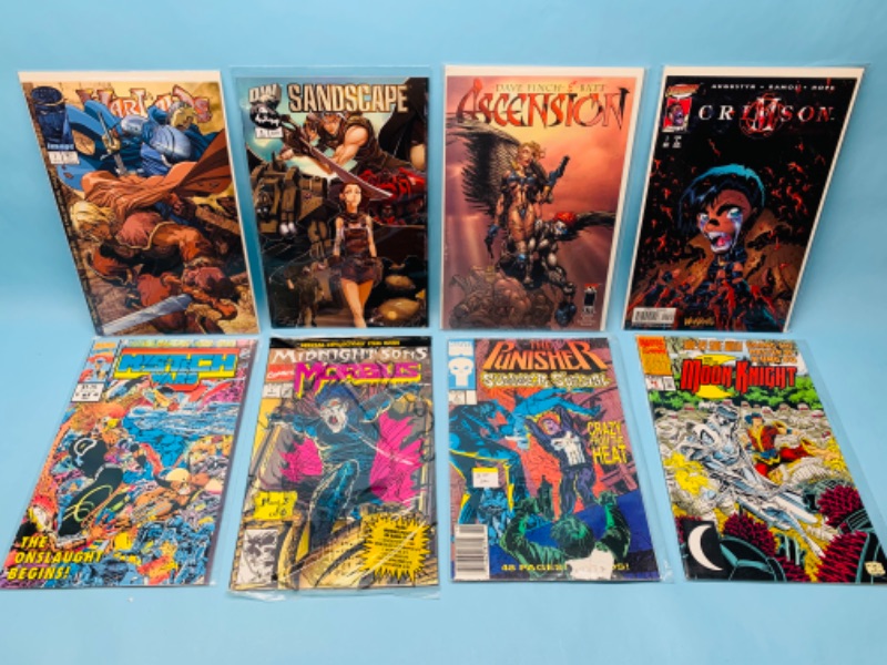 Photo 1 of 803134…8 comics all number ones in plastic sleeves 