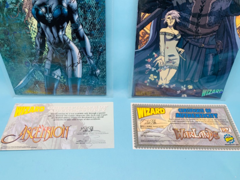 Photo 2 of 803138…2 wizard comics with coa’s in plastic sleeves 