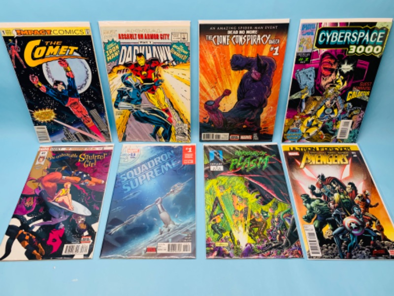 Photo 1 of 803141…8 comics all number ones in plastic sleeves 