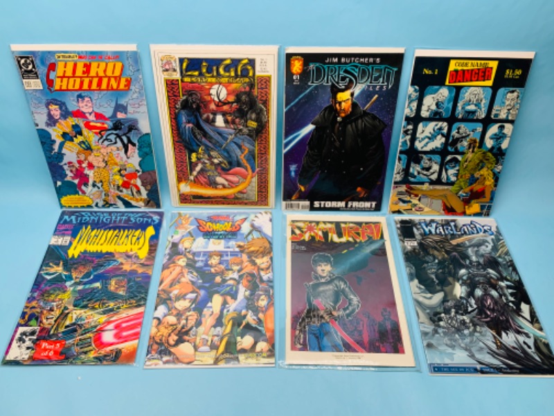 Photo 1 of 803143…8 comics all number ones in plastic sleeves 