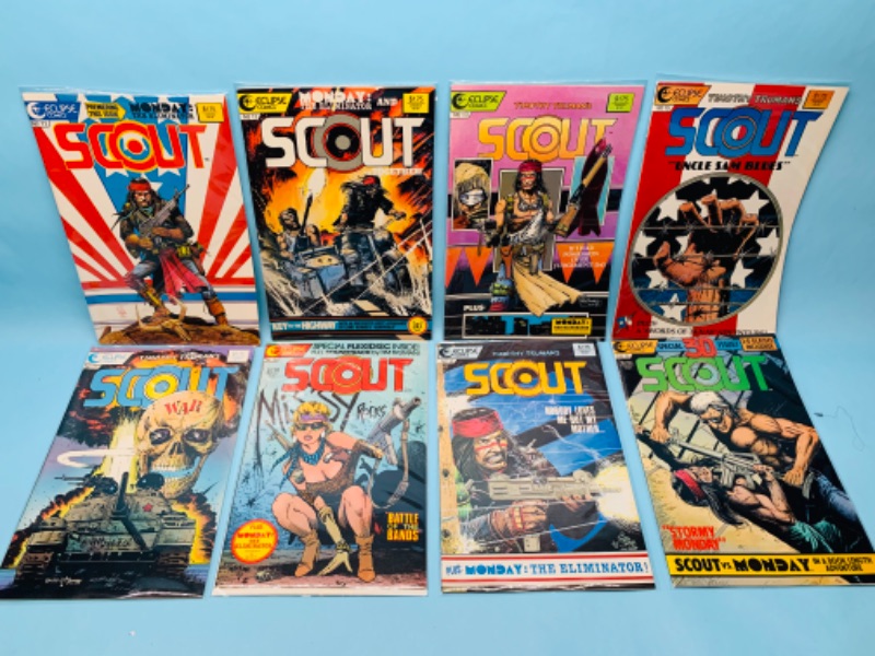 Photo 1 of 803145…8 scout comics in plastic sleeves 