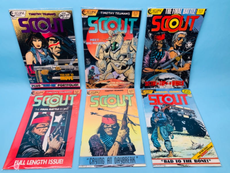 Photo 1 of 803146….6 scout comics in plastic sleeves 