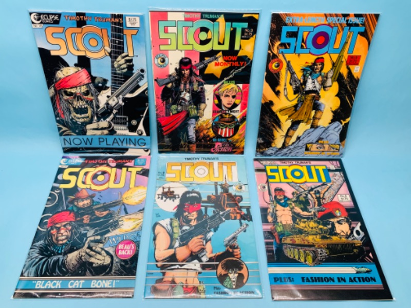 Photo 1 of 803147…6 scout comics in Plastic sleeves 