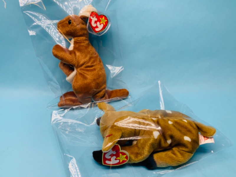 Photo 1 of 803158…2 TY beanie babies in plastic bags 