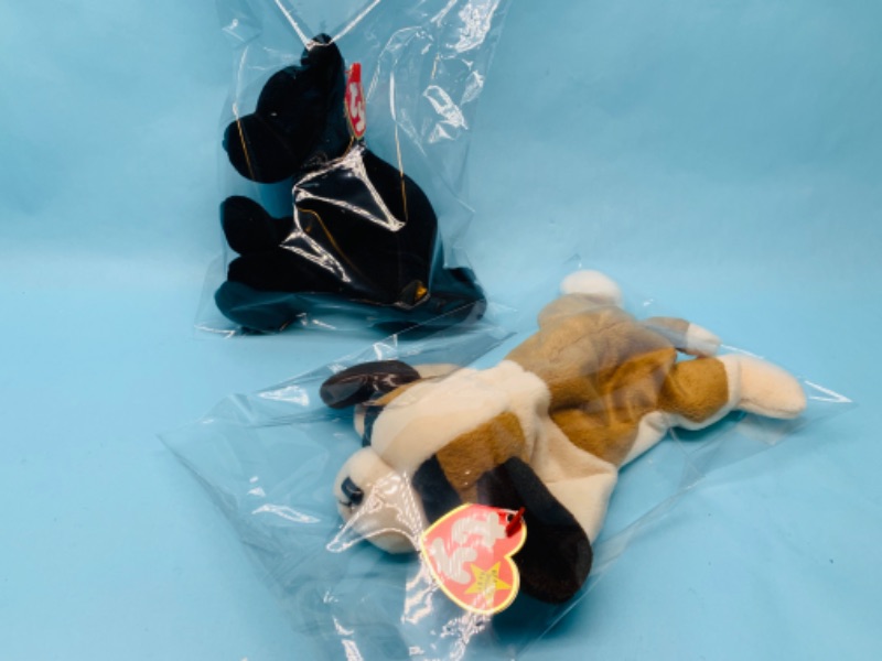 Photo 1 of 803159…2 Ty beanie babies- doggies in plastic bags 