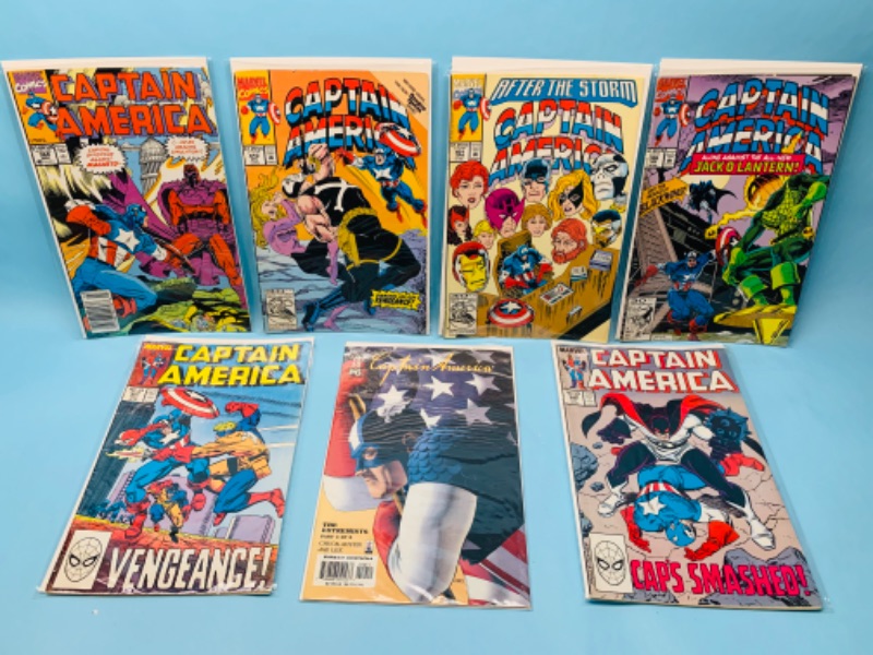 Photo 1 of 803178…7 vintage captain America comics in plastic sleeves 