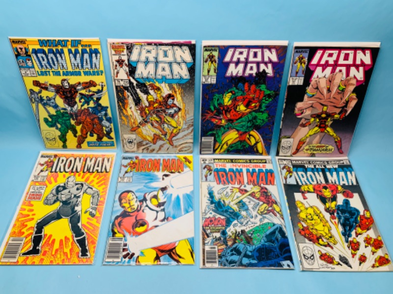 Photo 1 of 803183…8 vintage iron man comics in plastic sleeves 