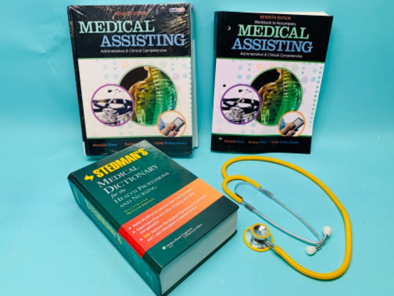 Photo 1 of 803205…medical books and stethoscope 