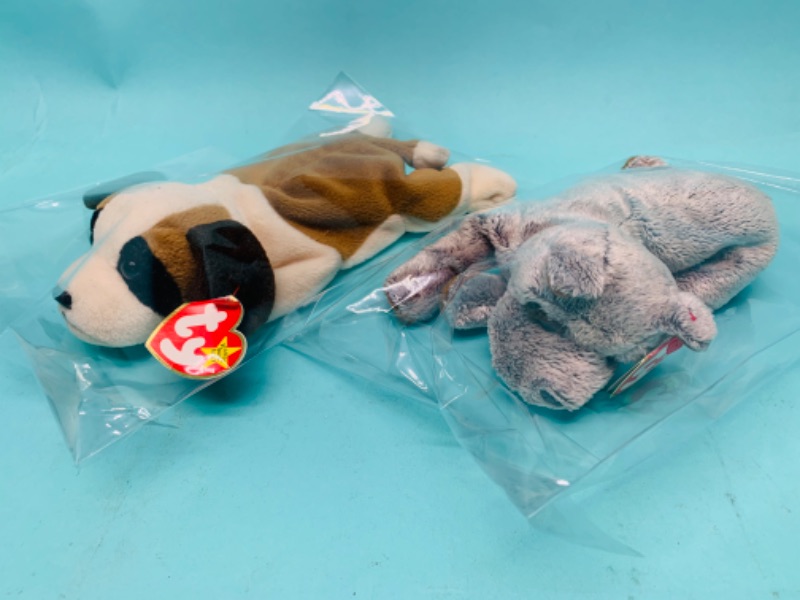 Photo 1 of 803206…2 Ty beanie babies in plastic bags 