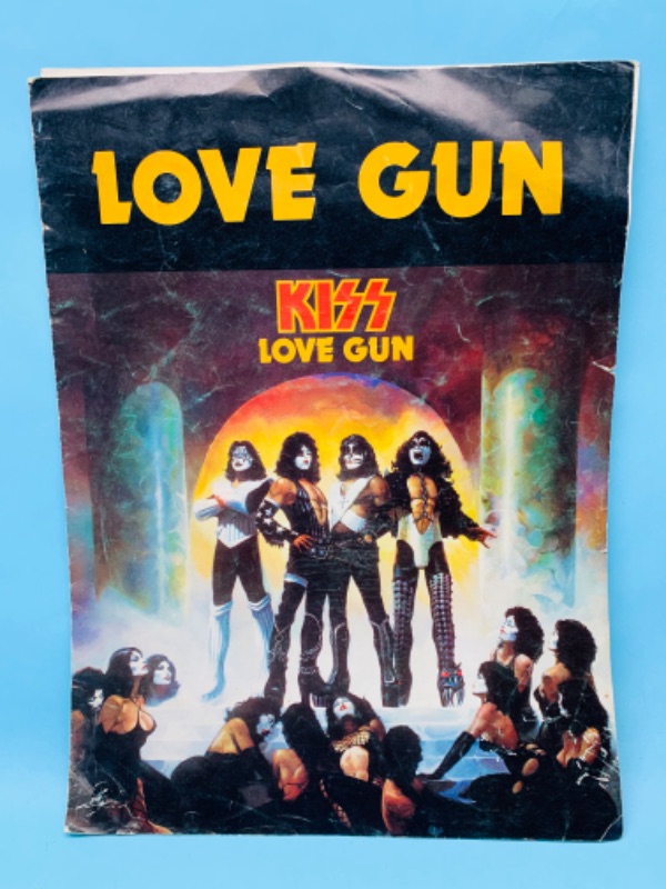 Photo 1 of 803227…vintage kiss Love Gun music sheet  and lyrics - shows wear from age 