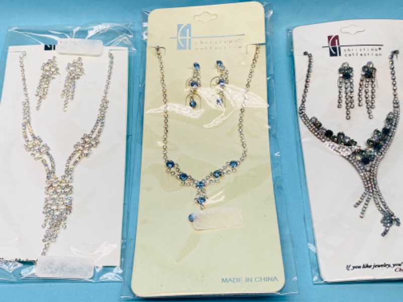 Photo 1 of 803242…3 fashion jewelry necklace and pierced earrings sets in packages 